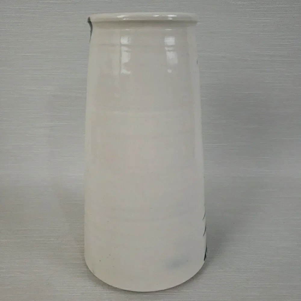 Studio Art Pottery Vase Bamboo Motif 9
